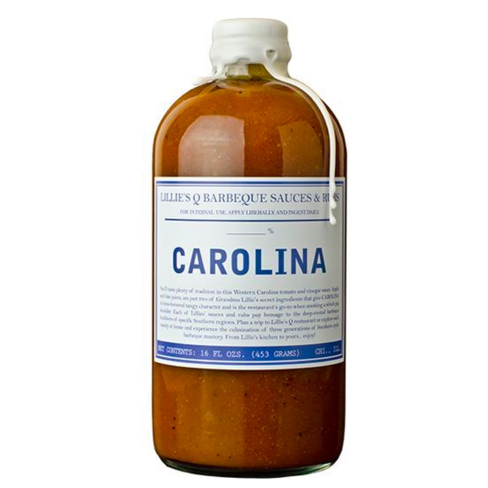 Lillie's Q Carolina Barbeque Sauce Bottle Design