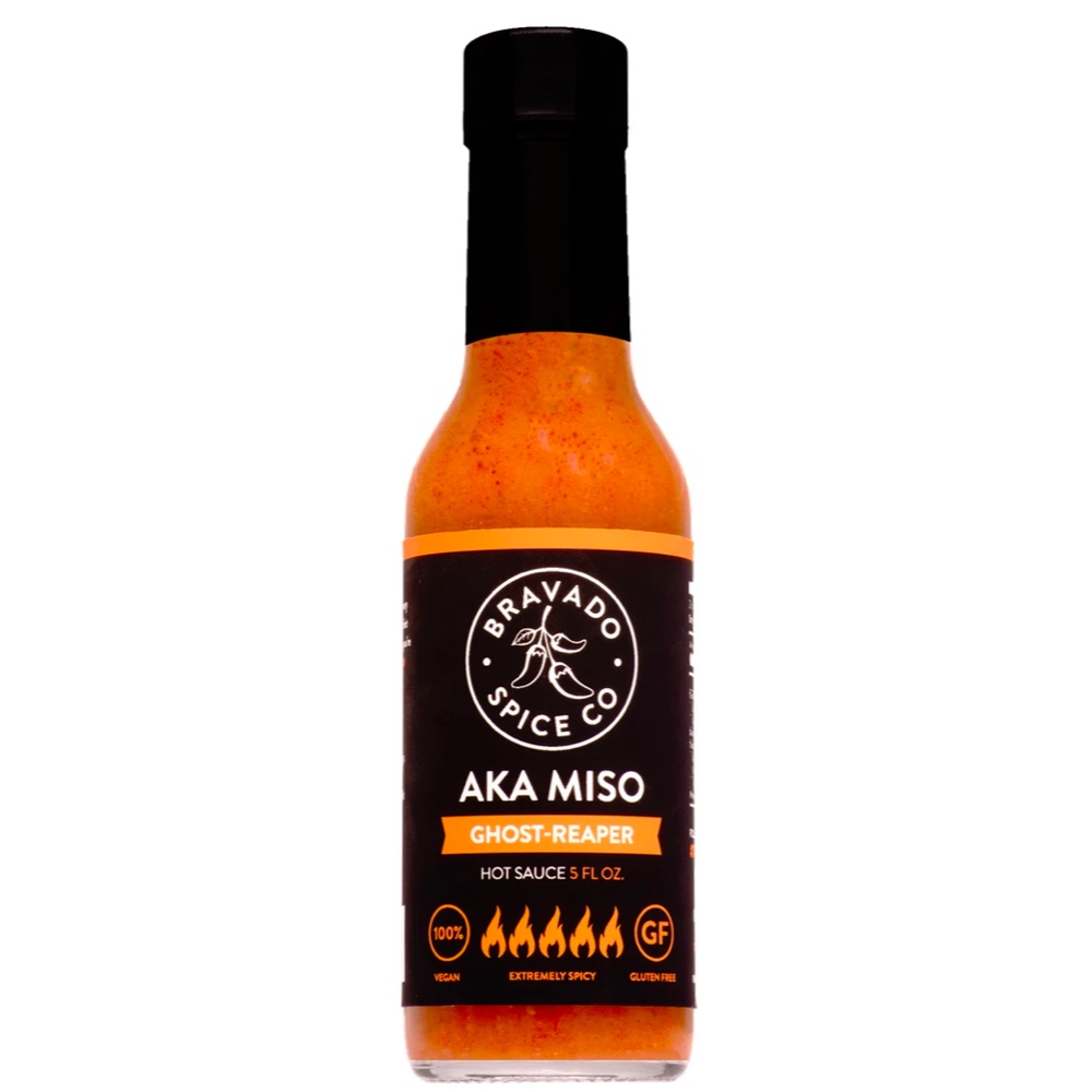 Bravado Spice Co AKA Miso Ghost Reaper Hot Sauce Bottle