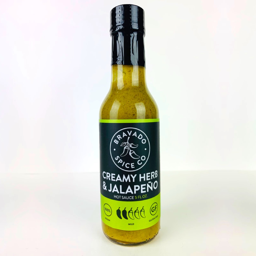 Bravado Spice Co Creamy Herb & Jalapeño Hot Sauce Bottle
