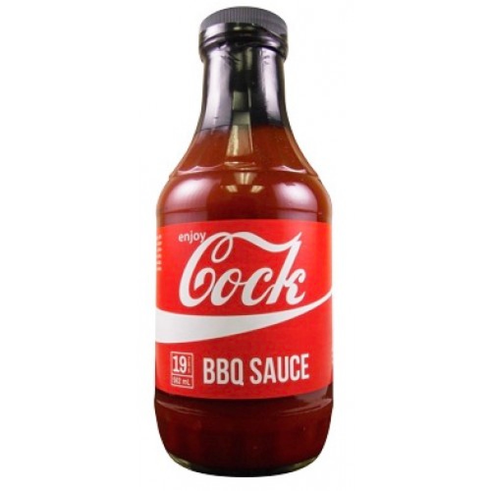 Enjoy Cock BBQ Sauce Bottle