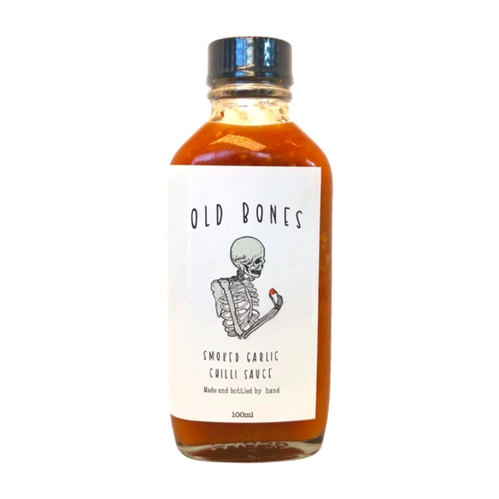 Old Bones Smoked Garlic Chilli Sauce Bottle