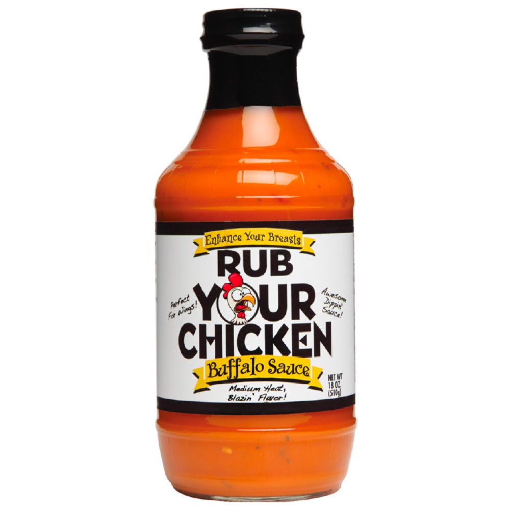 Rub Your Chicken Buffalo Sauce Bottle