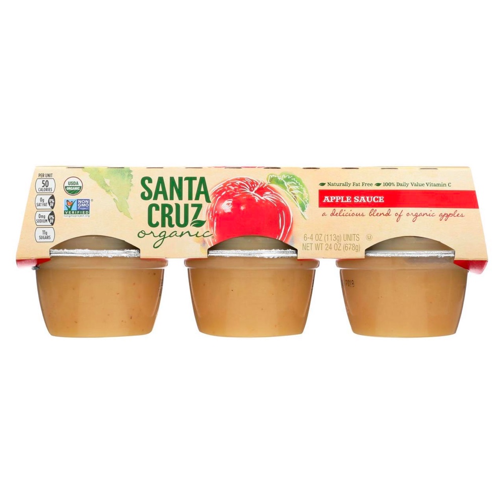 Santa Cruz Organic Apple Sauce Single Serving Cups