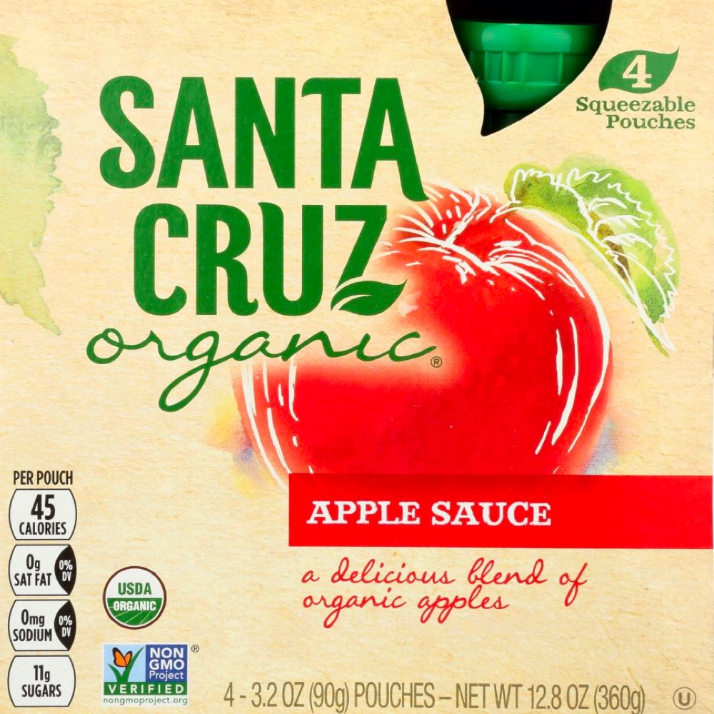 Santa Cruz Organic Apple Sauce Squeezable Pouches