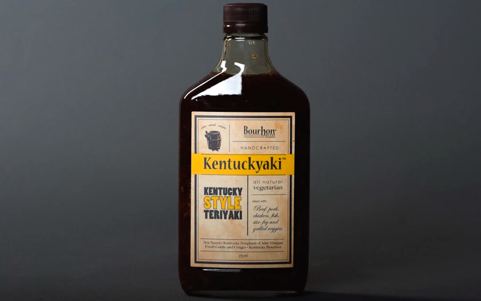 Bourbon Barrel Foods Kentuckyaki Teriyaki Sauce - 375 ml bottle