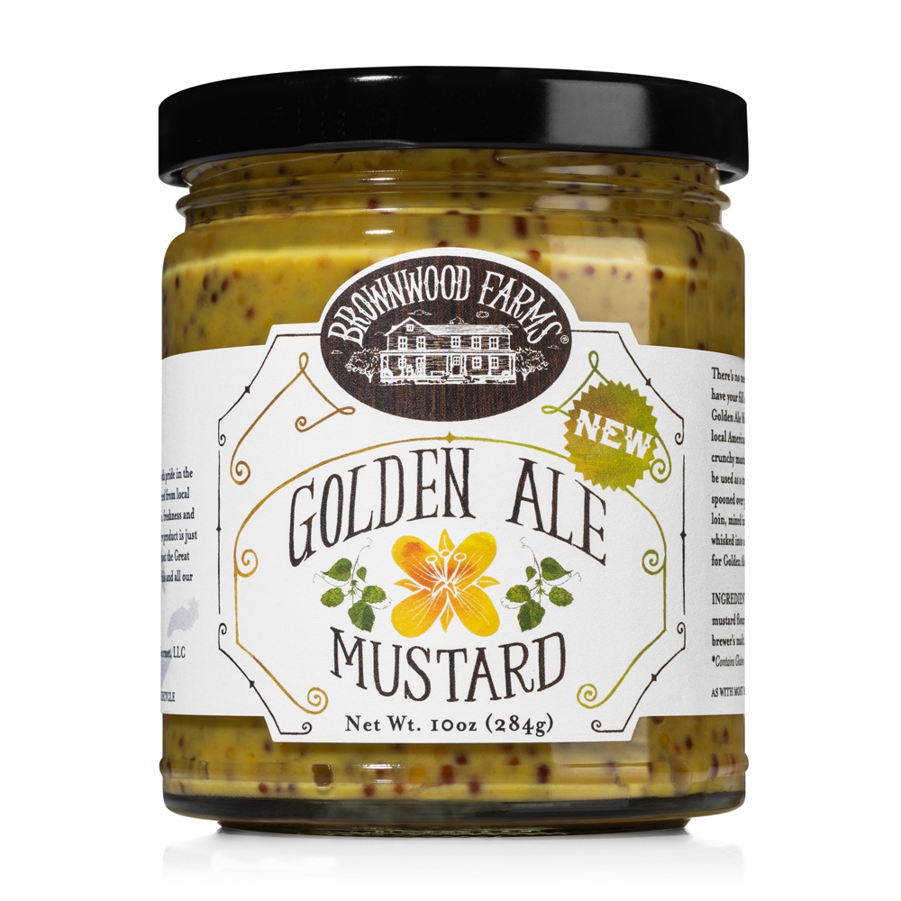 Brownwood Farms Golden Ale Mustard Jar