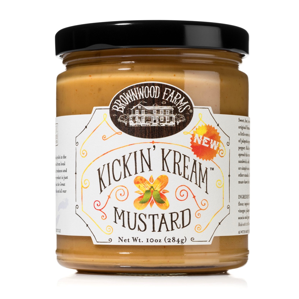 Brownwood Frams Kickin’ Kream Mustard Jar