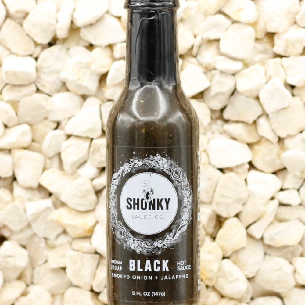 Shonky Sauce Co Black Hot Sauce Bottle